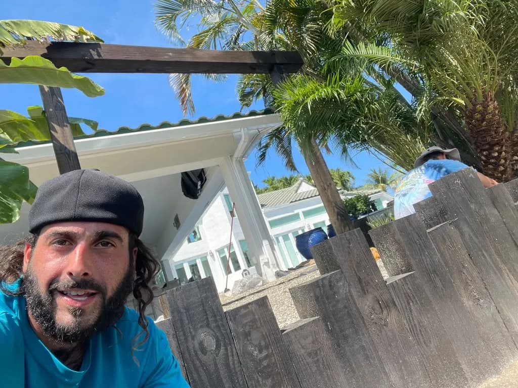 Jake Alpern, owner of Looking New, on a job site
